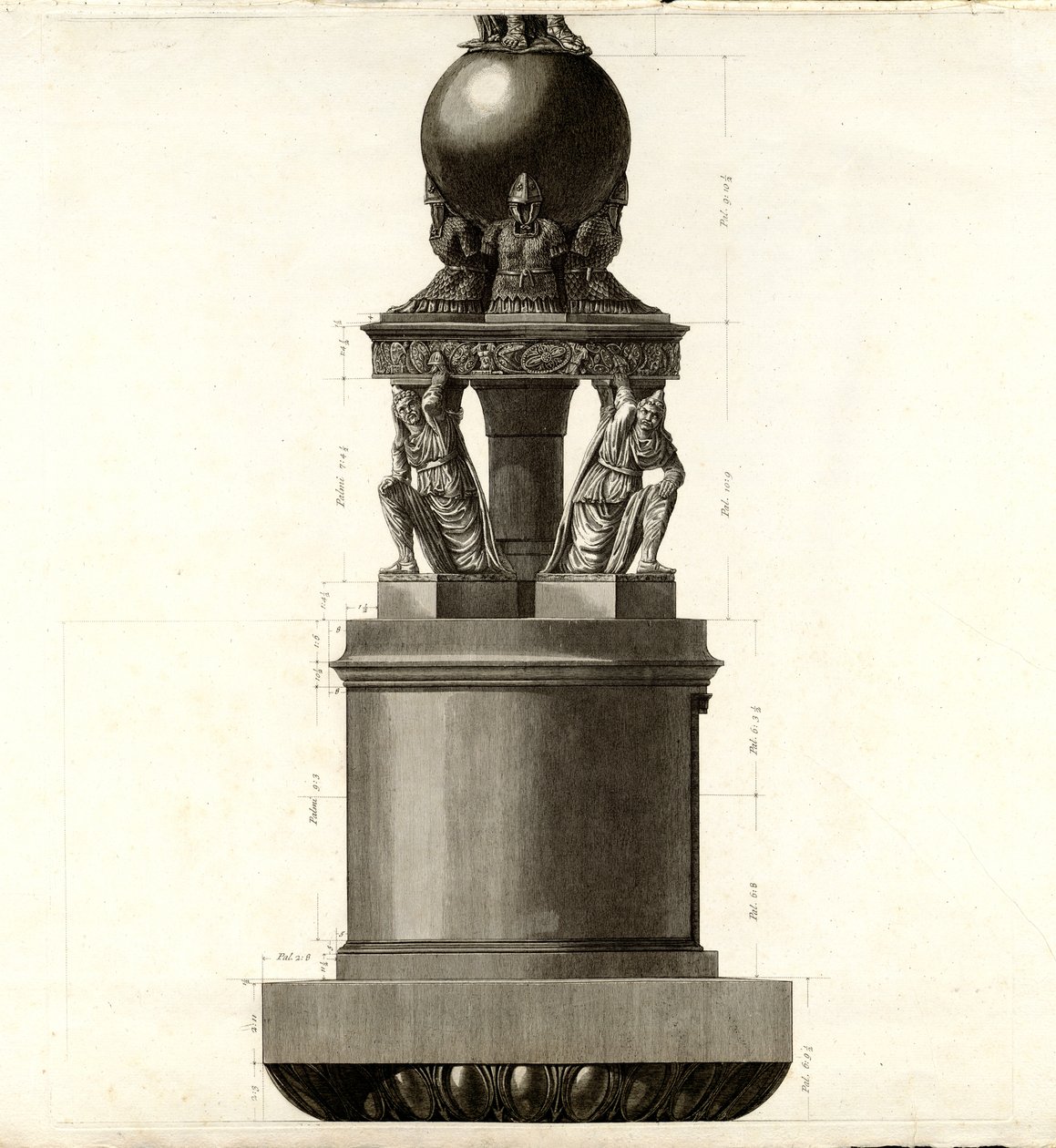 Vue de la façade principale de la Colonne Trajane - Giovanni Battista Piranesi