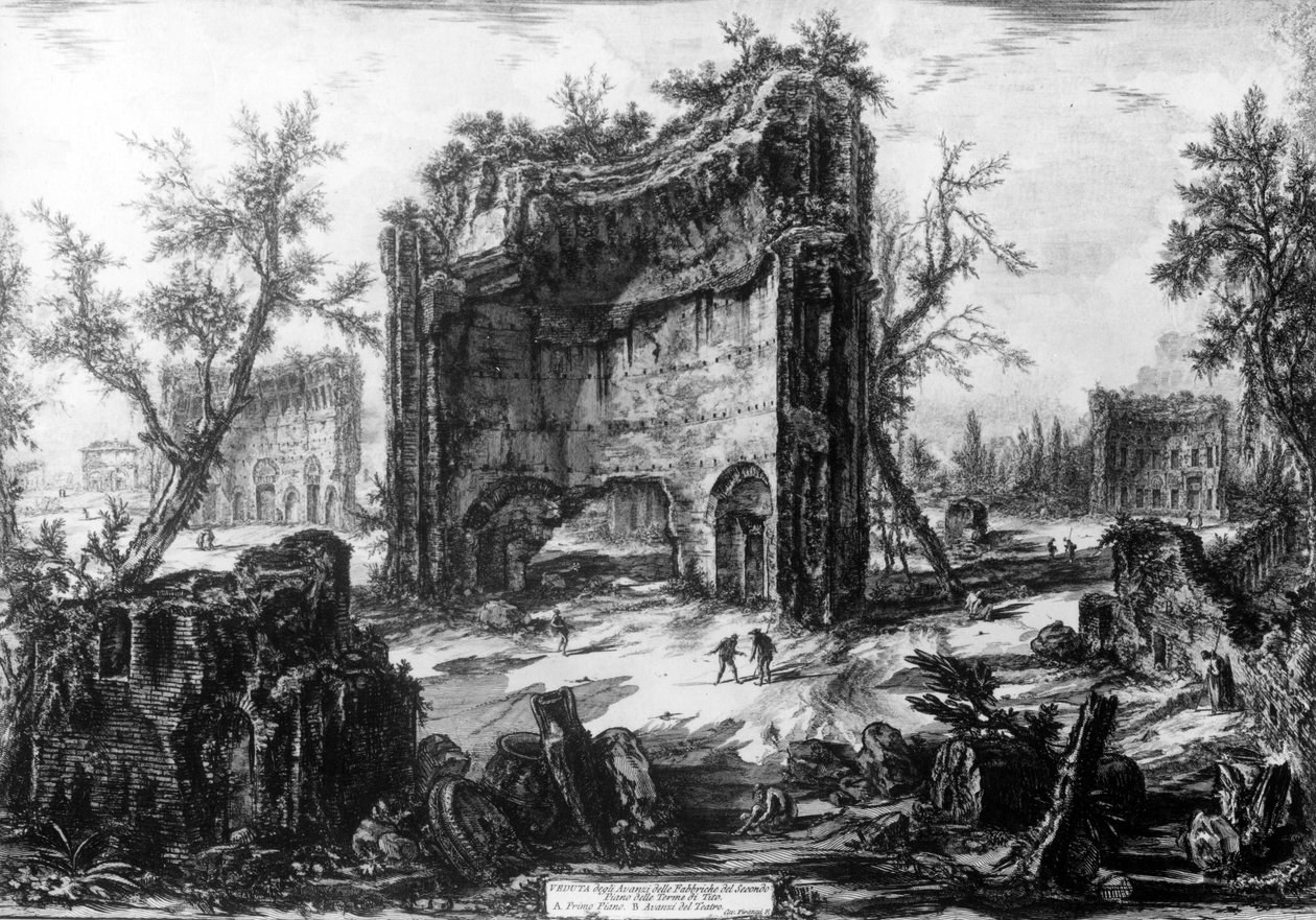Vue des Thermes de Trajan, de la série 