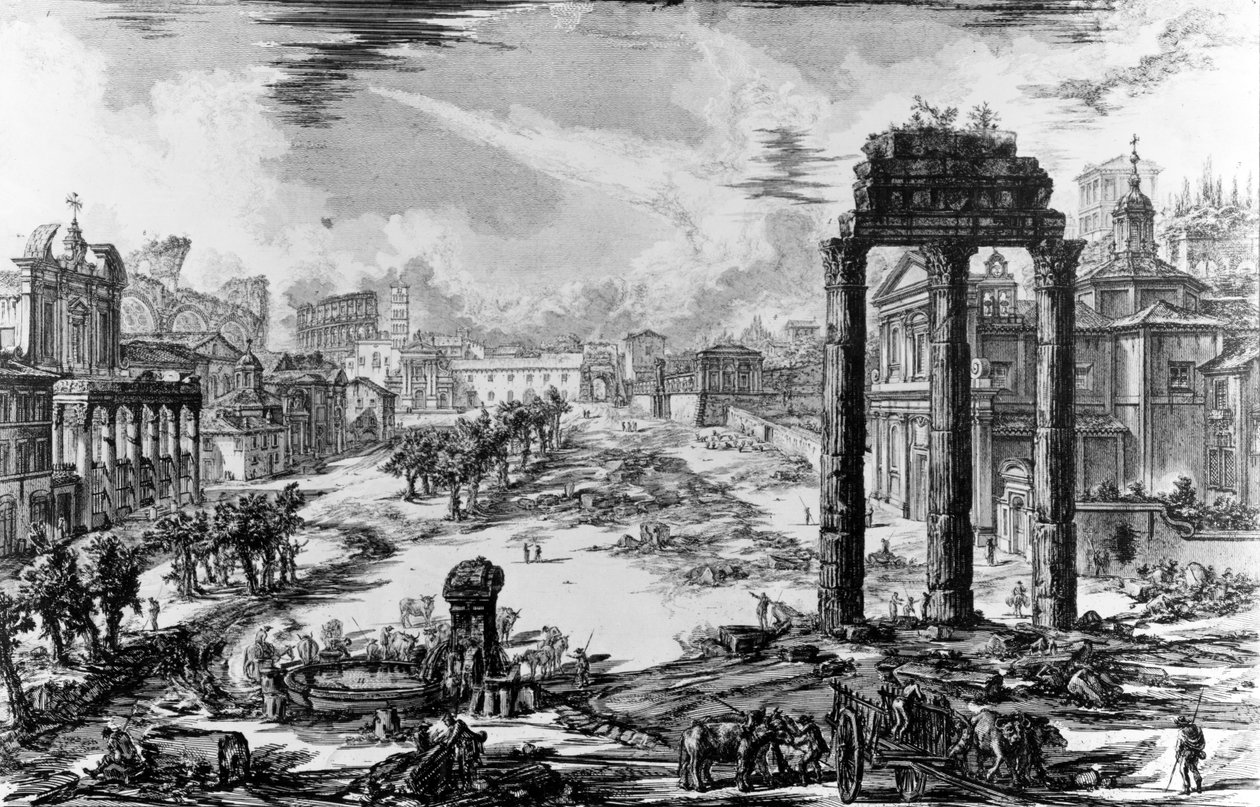 Vue du Forum Romain, de la série 