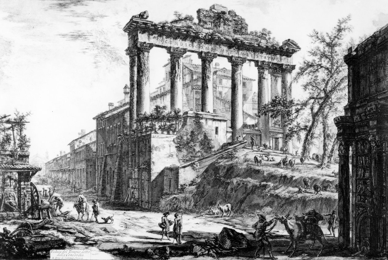 Vue du Temple de la Concorde, de la série 