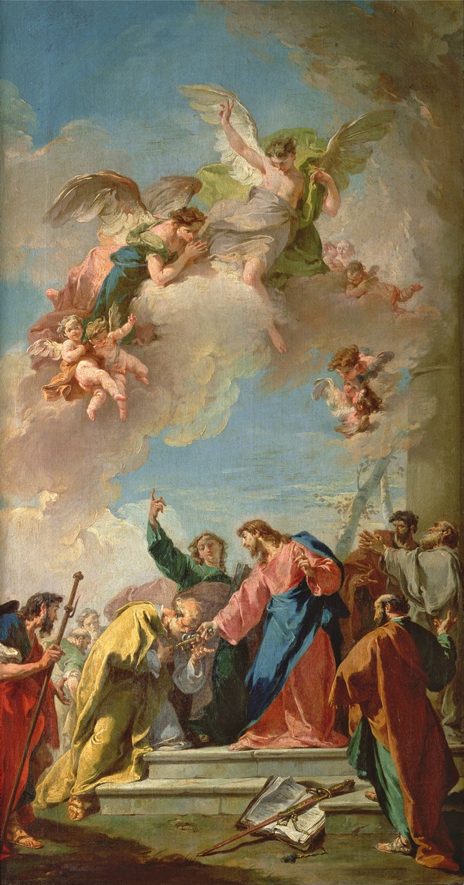 La Remise des Clés à Saint Pierre - Giovanni Battista Pittoni