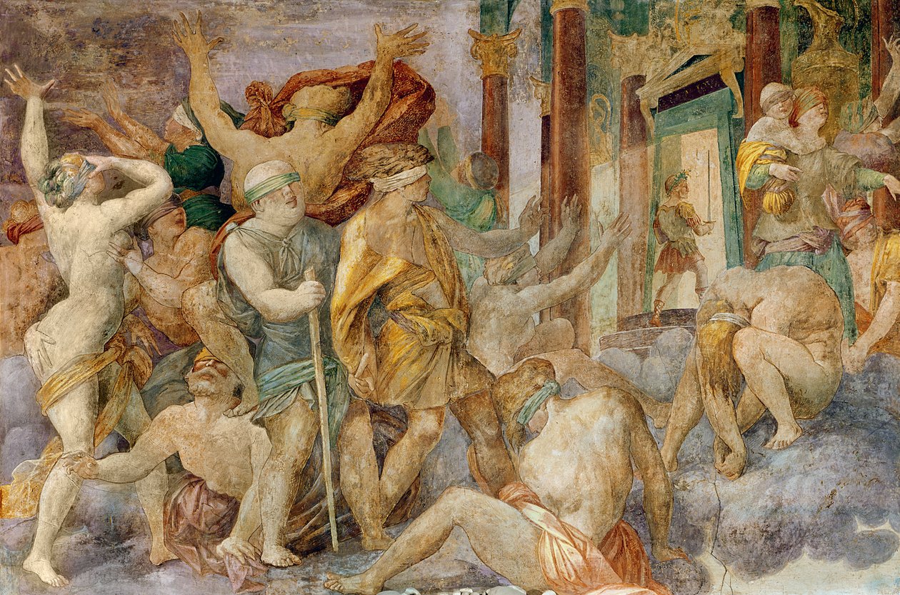 François Ier chasse les vices et entre dans le Temple de Jupiter, vers 1522-40 - Giovanni Battista Rosso Fiorentino