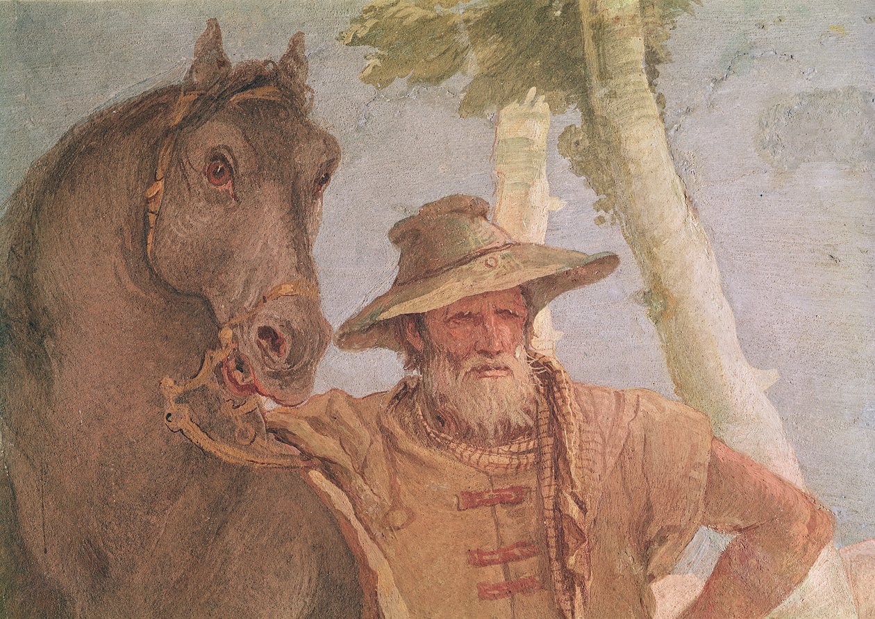 Détail du cavalier de Angelica Soignant le Medoro Blessé - Giovanni Battista Tiepolo