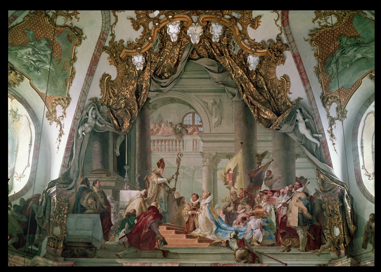 Mariage de Frédéric Ier (vers 1123-90) Barberousse et Béatrice I (1145-84) de Bourgogne en 1156 - Giovanni Battista Tiepolo