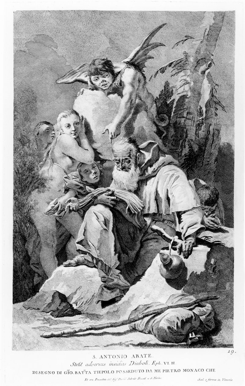 Saint Antoine Abbé endurant les tentations du Diable - Giovanni Battista Tiepolo
