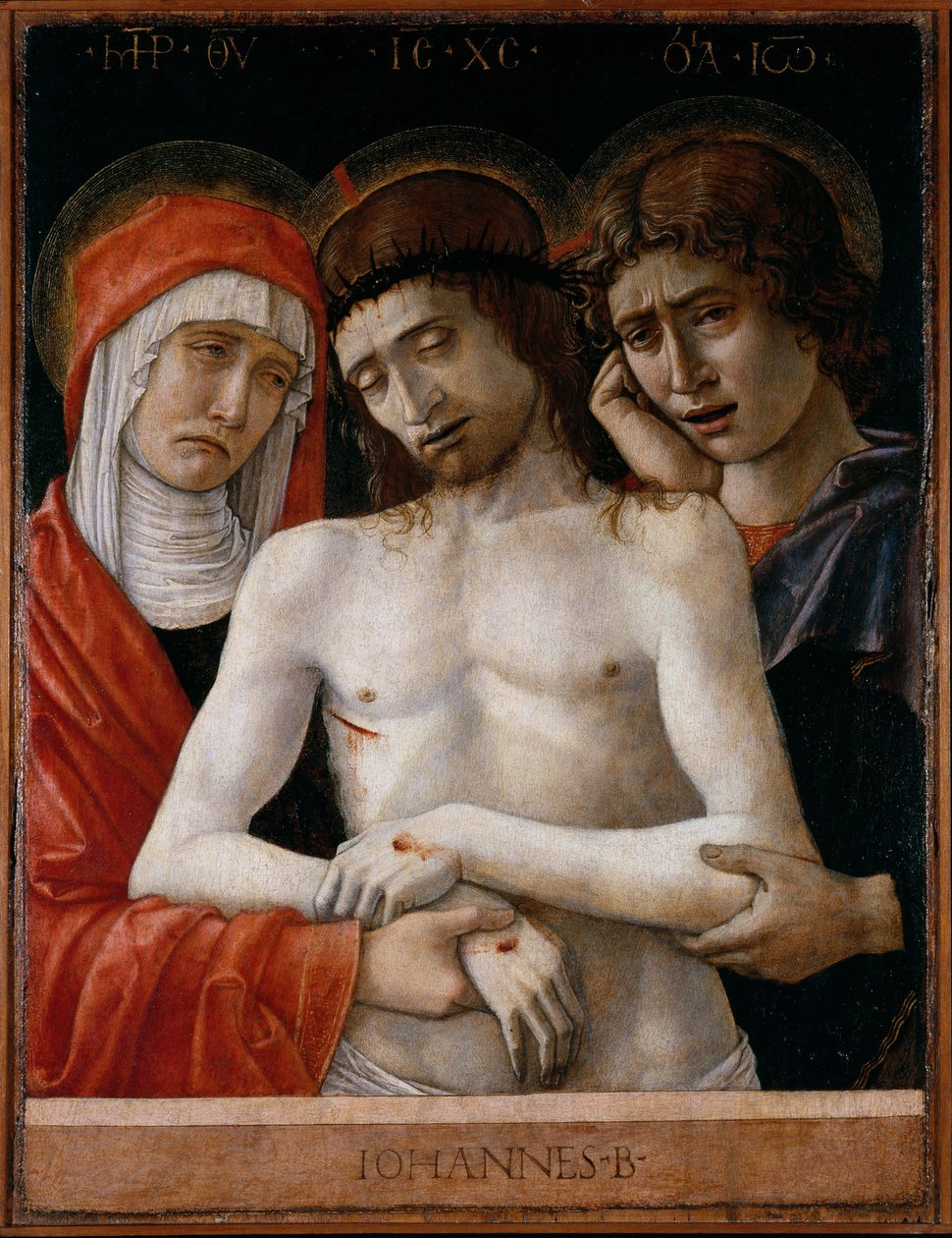 Christ mort soutenu par la Vierge et Saint Jean - Giovanni Bellini