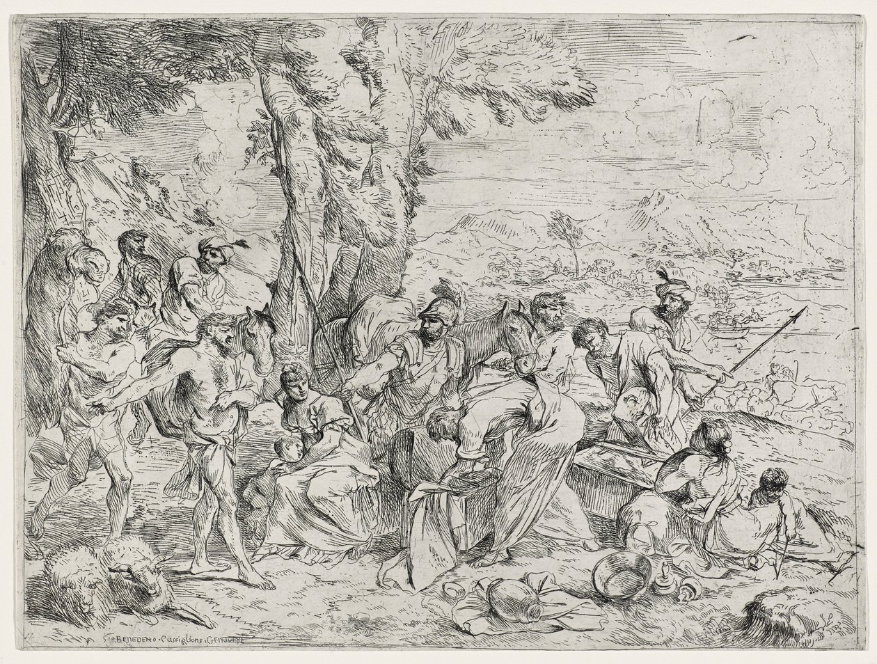 Rachel cachant les idoles de Laban ou Laban cherchant les idoles, vers 1630-40 - Giovanni Benedetto Castiglione