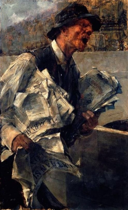 Le vendeur de journaux à Paris - Giovanni Boldini