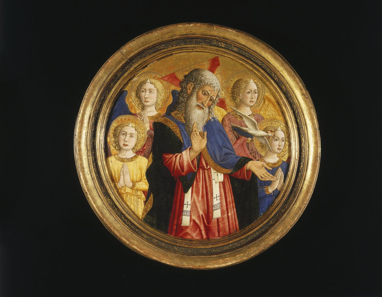Dieu le Père avec quatre anges et la colombe du Saint-Esprit - Giovanni Francesco da Rimini