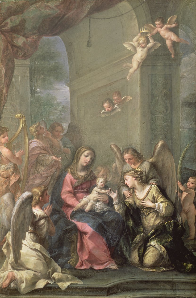 Mariage mystique de Sainte Catherine, 1716 - Giovanni Gioseffo da Sole