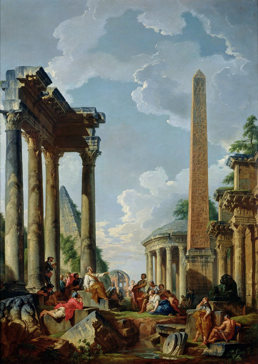 Caprice architectural avec un prédicateur dans les ruines, vers 1745 - Giovanni Paolo Pannini