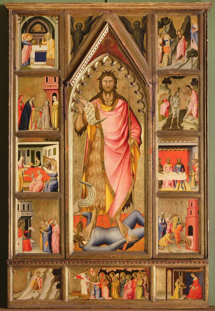 Saint Jean-Baptiste et scènes de sa vie (polyptyque) - Giovanni di Niccolo del Biondo