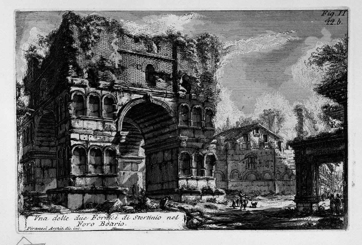 Une des deux Fornici de Stertinio dans le Foro Boario - Giovanni Battista Piranesi