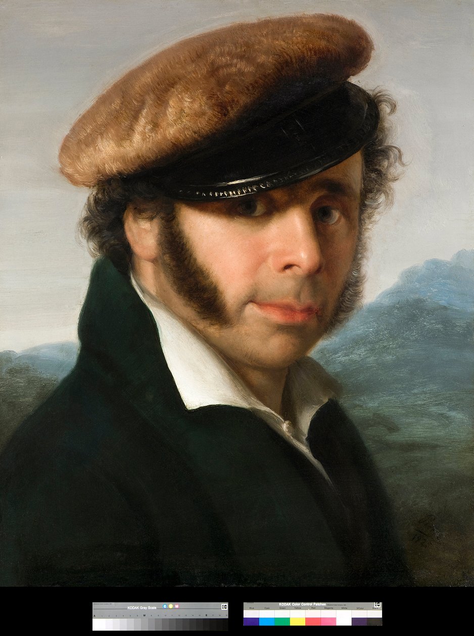 Portrait du peintre italien Pietro Ronzoni (1781-1862) Peinture de Giovanni Carnovali dit Piccio (1804-1873) 1825 Collection privée - Giovanni (1804 1873) Carnovali