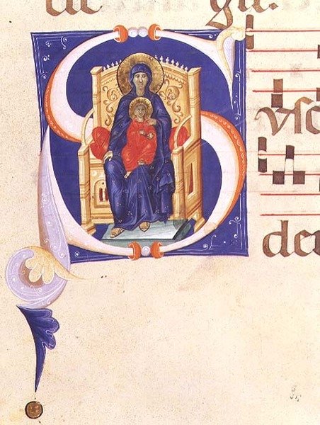 Ms 562 f.16r Initiale historiée 