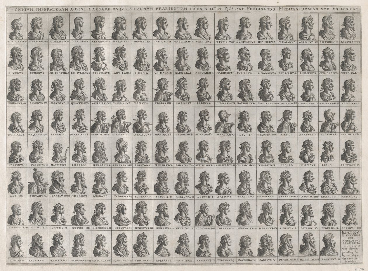 Speculum Romanae Magnificentiae: Portraits des empereurs de Jules César à Rodolphe II - Giovanni Ambrogio Brambilla