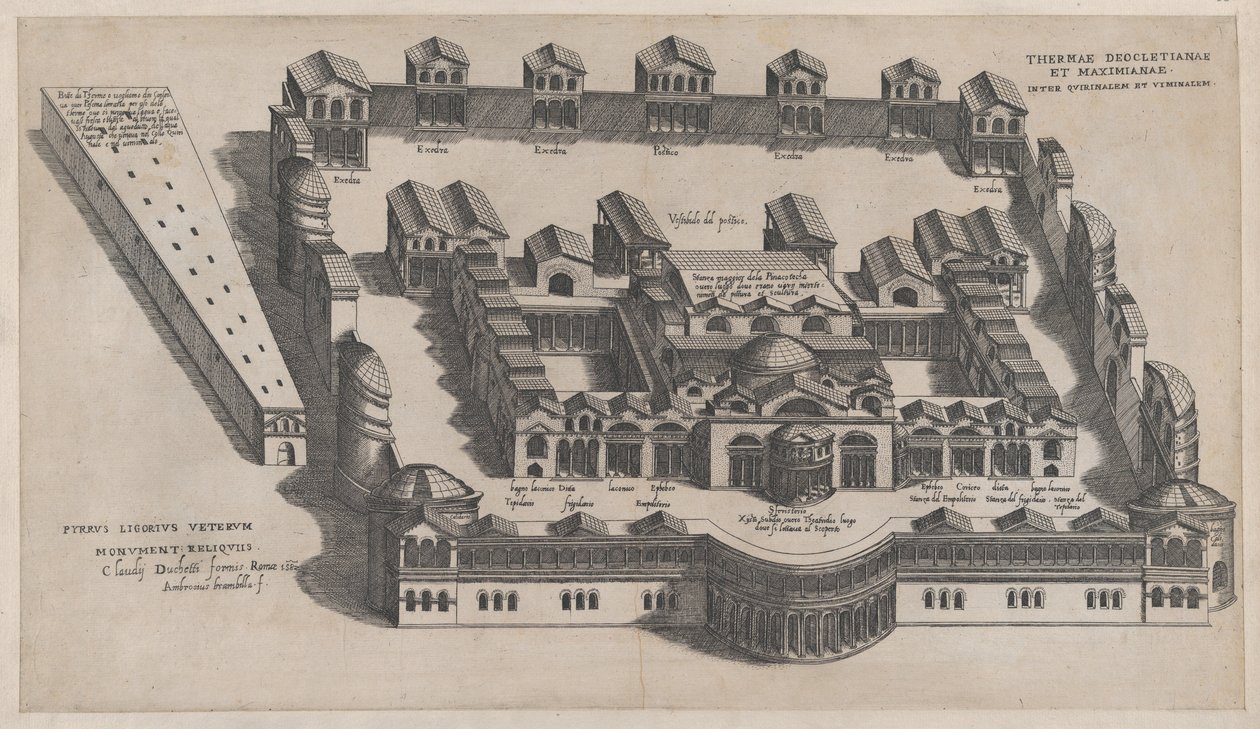 Speculum Romanae Magnificentiae: Les Thermes de Dioclétien, 1582 - Giovanni Ambrogio Brambilla