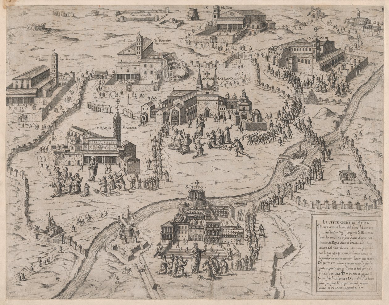 Speculum Romanae Magnificentiae: Les Sept Églises de Rome, 1575 - Giovanni Ambrogio Brambilla.
