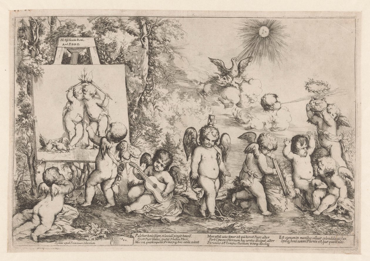 Allégorie avec putti - Giovanni Andrea Podesta