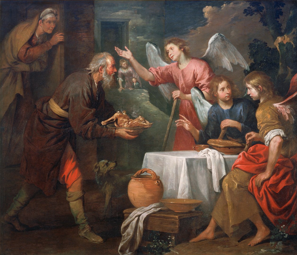 Abraham et les trois anges - Giovanni Andrea di Ferrari