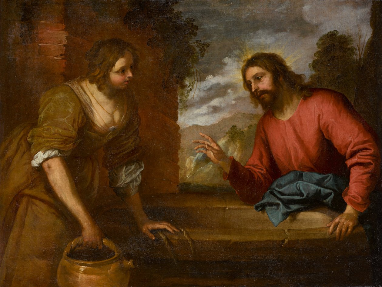 Le Christ et la femme de Samarie, vers 1635 - Giovanni Andrea di Ferrari