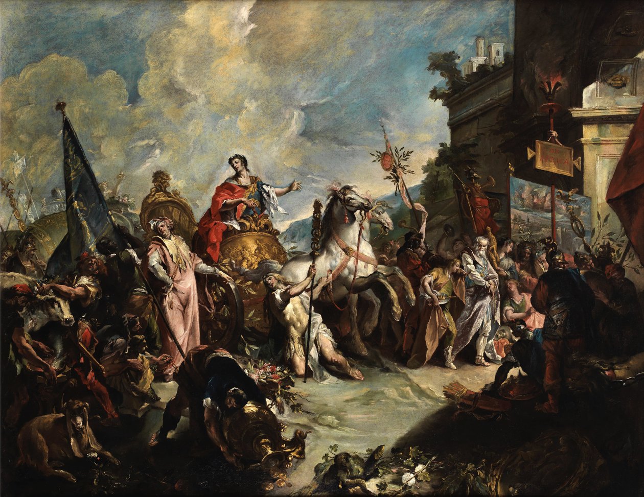Giovanni Antonio Guardi Procession triomphale de Scipion - Giovanni Antonio Guardi