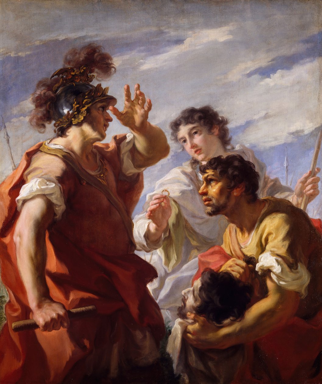 César devant Alexandrie, 1724-25 - Giovanni Antonio Pellegrini
