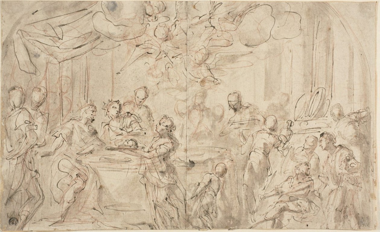 Salomé avec la tête de Saint Jean-Baptiste devant Hérode - Giovanni Antonio Pellegrini