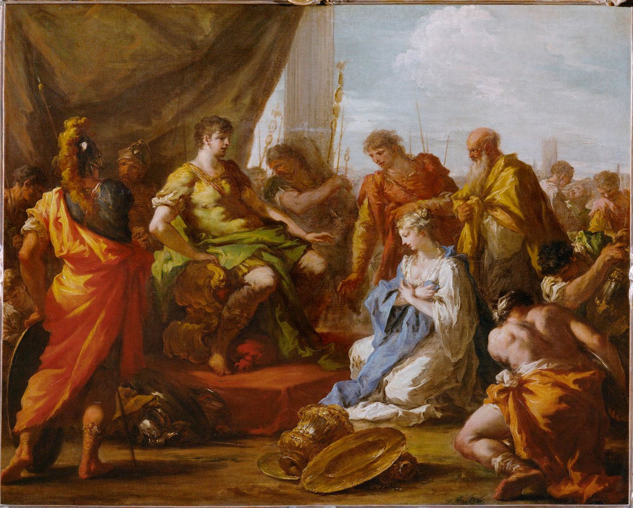 La continence de Scipion (peinture sur toile) - Giovanni Antonio Pellegrini