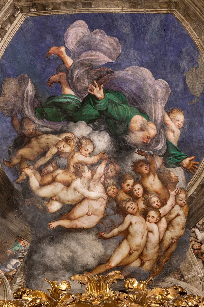 Dieu en tant que Créateur parmi les Anges, vers 1529 - Giovanni Antonio Pordenone