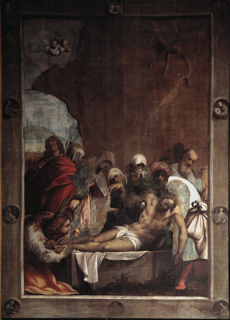 La déposition du Christ, peinture de Giovanni Antonio de Sacchis dit il Pordenone, 1529-1530 - Giovanni Antonio Pordenone