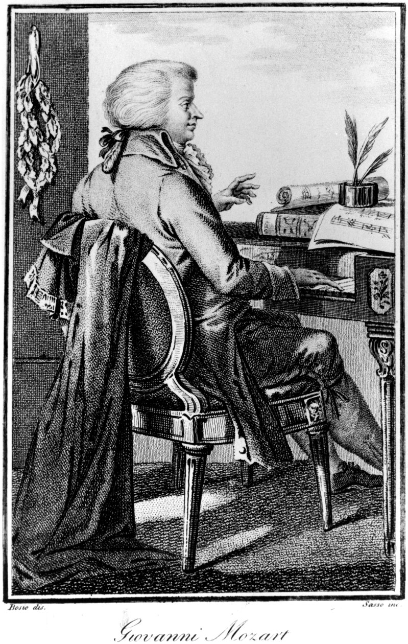 Wolfgang Amadeus Mozart, compositeur autrichien, vers 1784-1827 - Giovanni Antonio Sasso