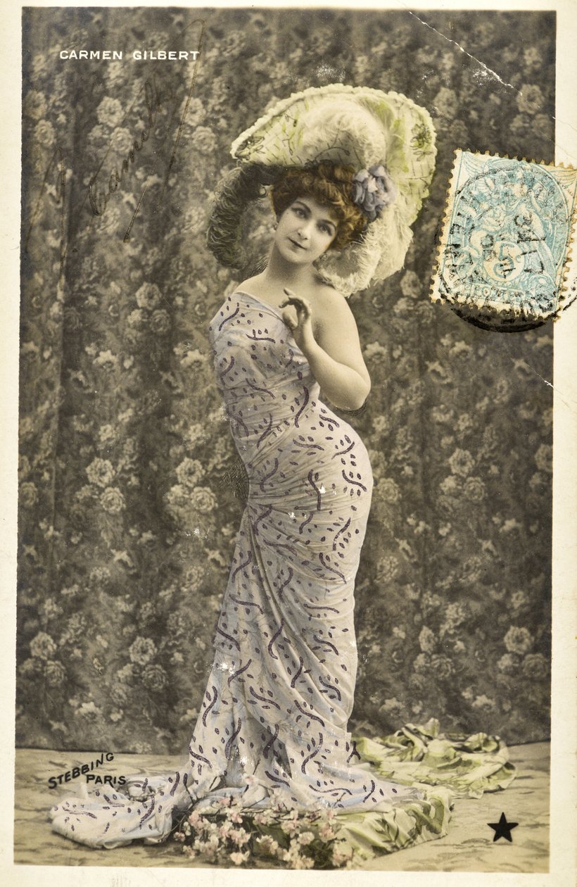 Carte postale : Portrait de Carmen Gilbert, artiste de music-hall - Phillipe de Marlier