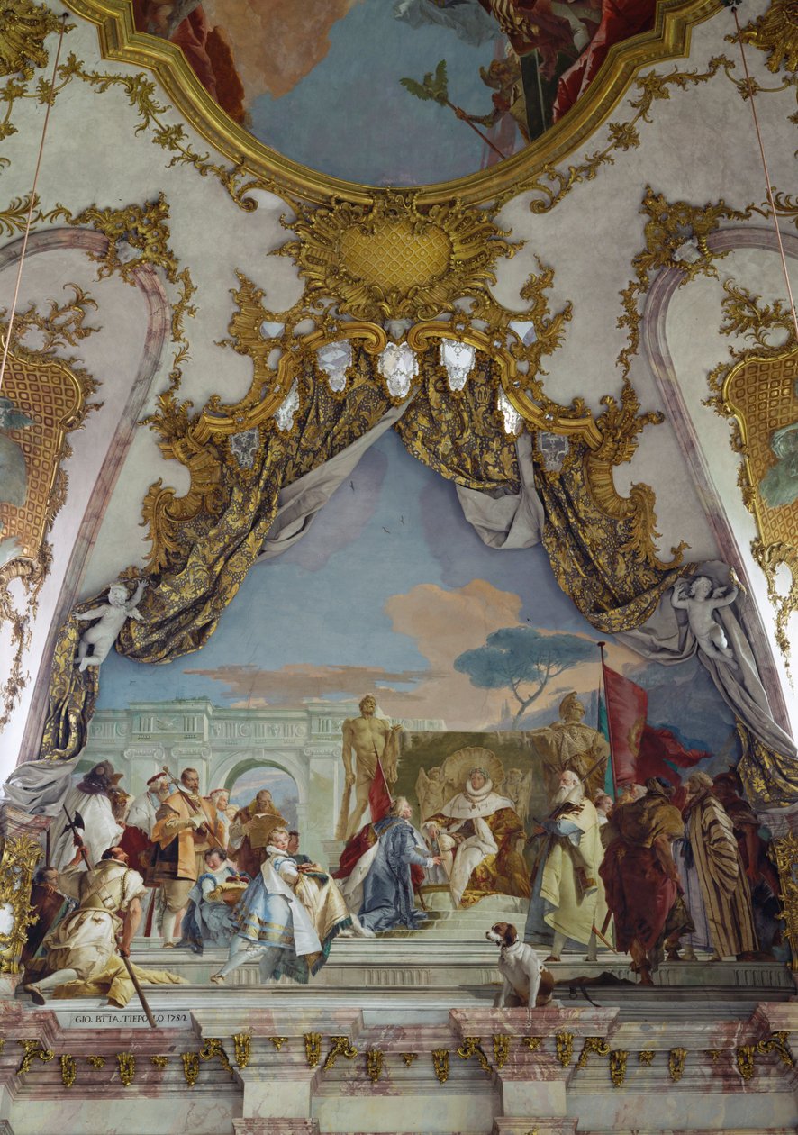 Détail de la fresque du plafond, Salle de l
