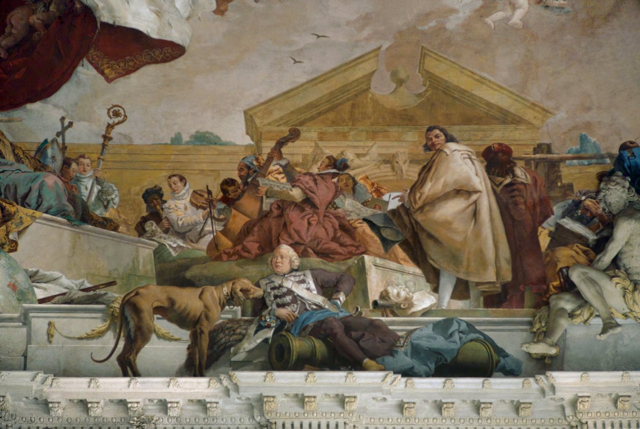 Europe, détail de la fresque du plafond de l