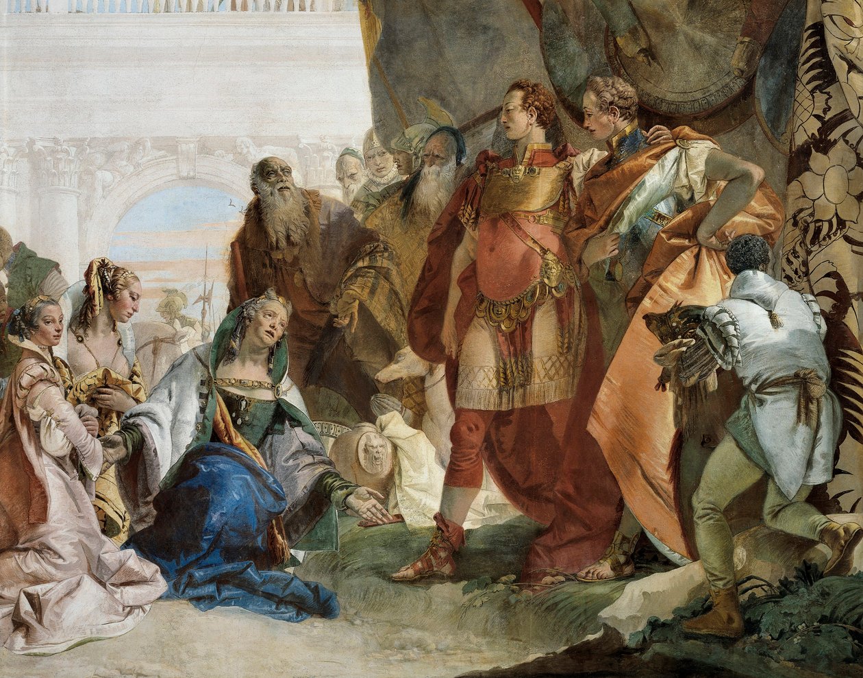 La famille de Darius III Codoman, (détail) - Giovanni Battista Tiepolo