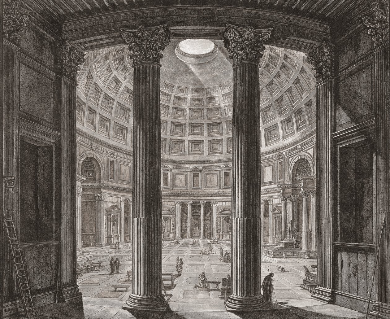 Intérieur du Panthéon, Rome, Italie. Piranesi - Giovanni Battista (after) Piranesi