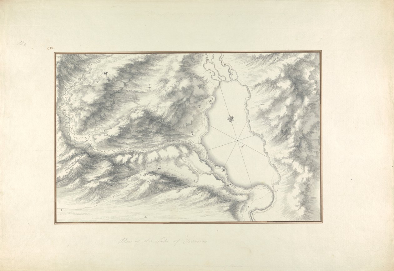 Plan du lac de Tibériade - Giovanni Battista Borra