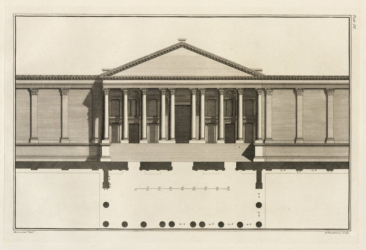 Montant de la grande entrée de la cour du temple, 1753 - Giovanni Battista Borra
