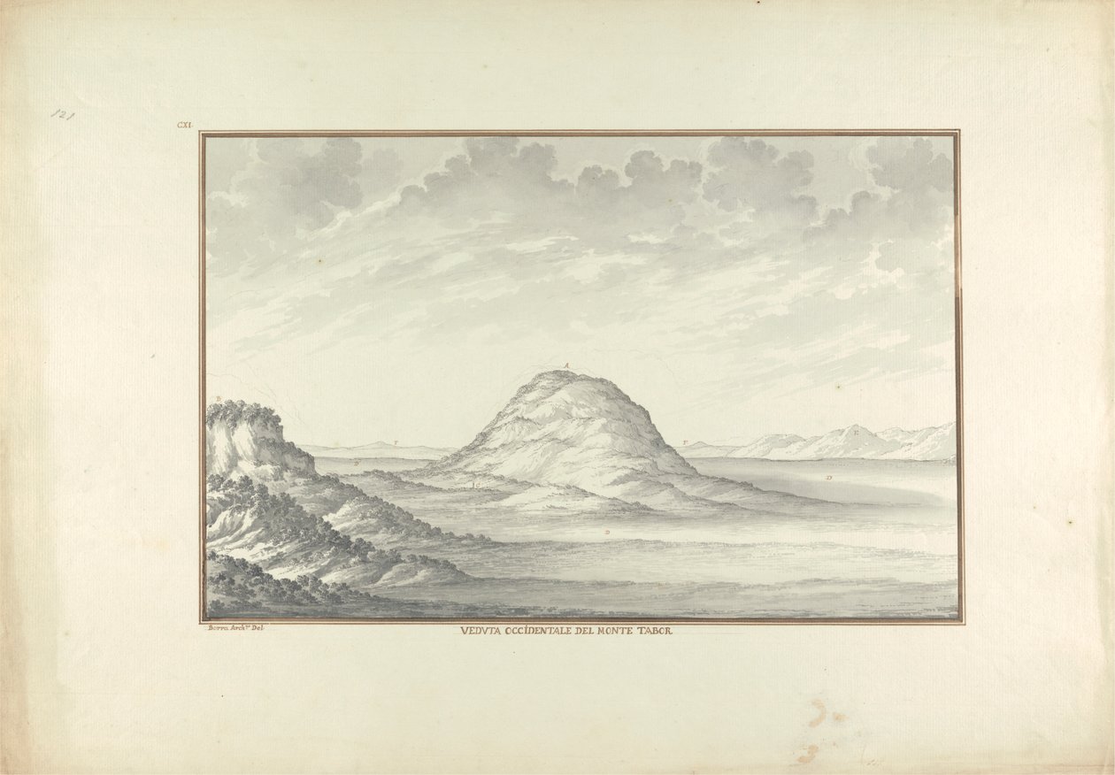 Vue occidentale du mont Thabor - Giovanni Battista Borra