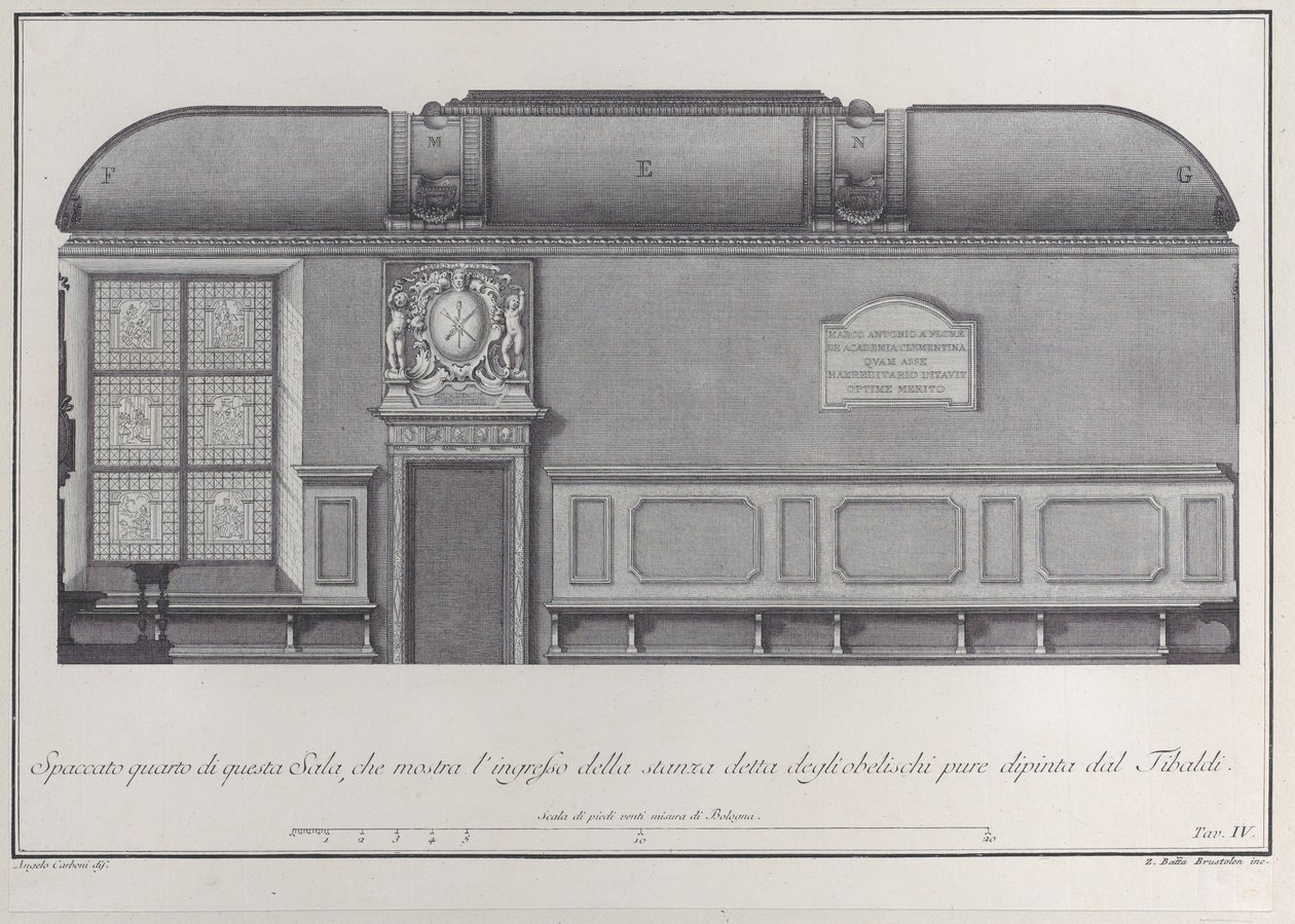 Planche 4 : coupe transversale de la salle de l