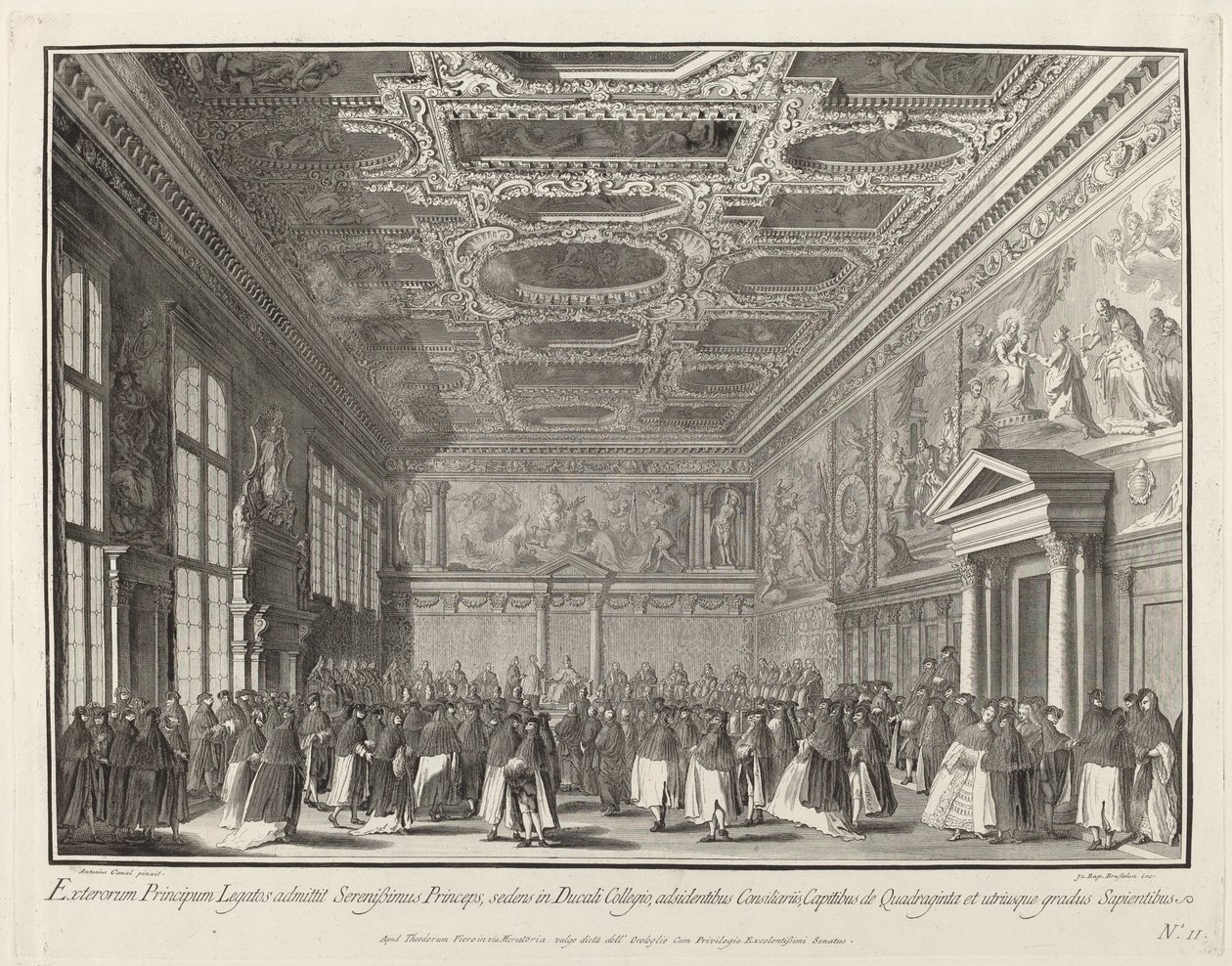 Réception par le Doge des ambassadeurs étrangers dans la Sala del Collegio, 1763-1766 - Giovanni Battista Brostoloni