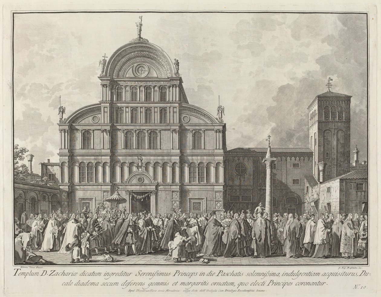 Visite du Doge à San Zaccaria le jour de Pâques - Giovanni Battista Brostoloni