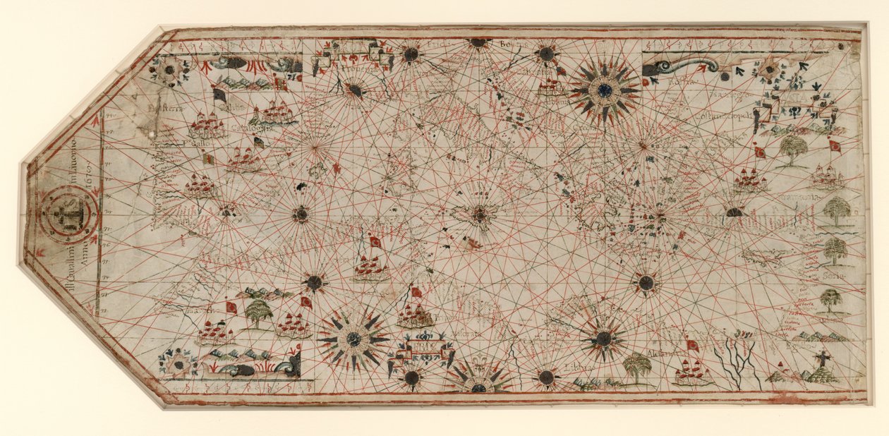Carte de la Méditerranée, de la côte portugaise et de la côte nord-ouest de l