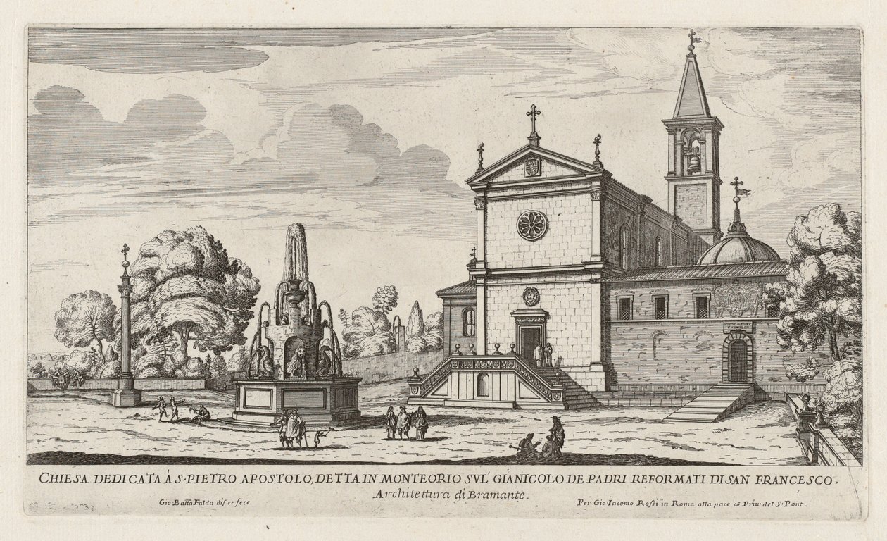 Église dédiée à S. Pietro Apostolo (Église de San Pietro in Montorio) - Giovanni Battista Falda
