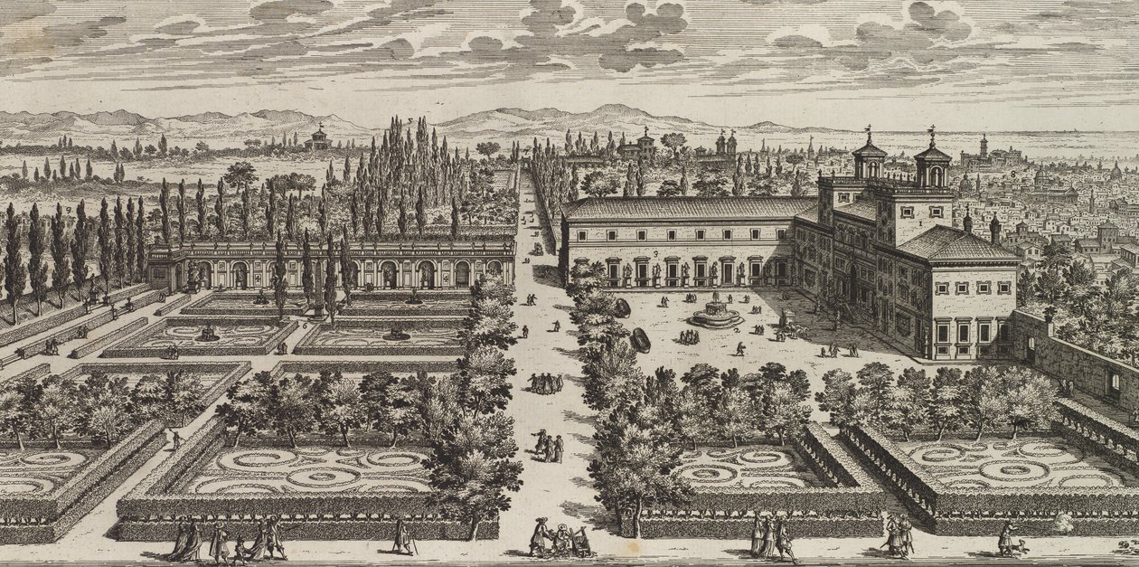 Vue de la Villa Médicis, après 1677 - Giovanni Battista Falda