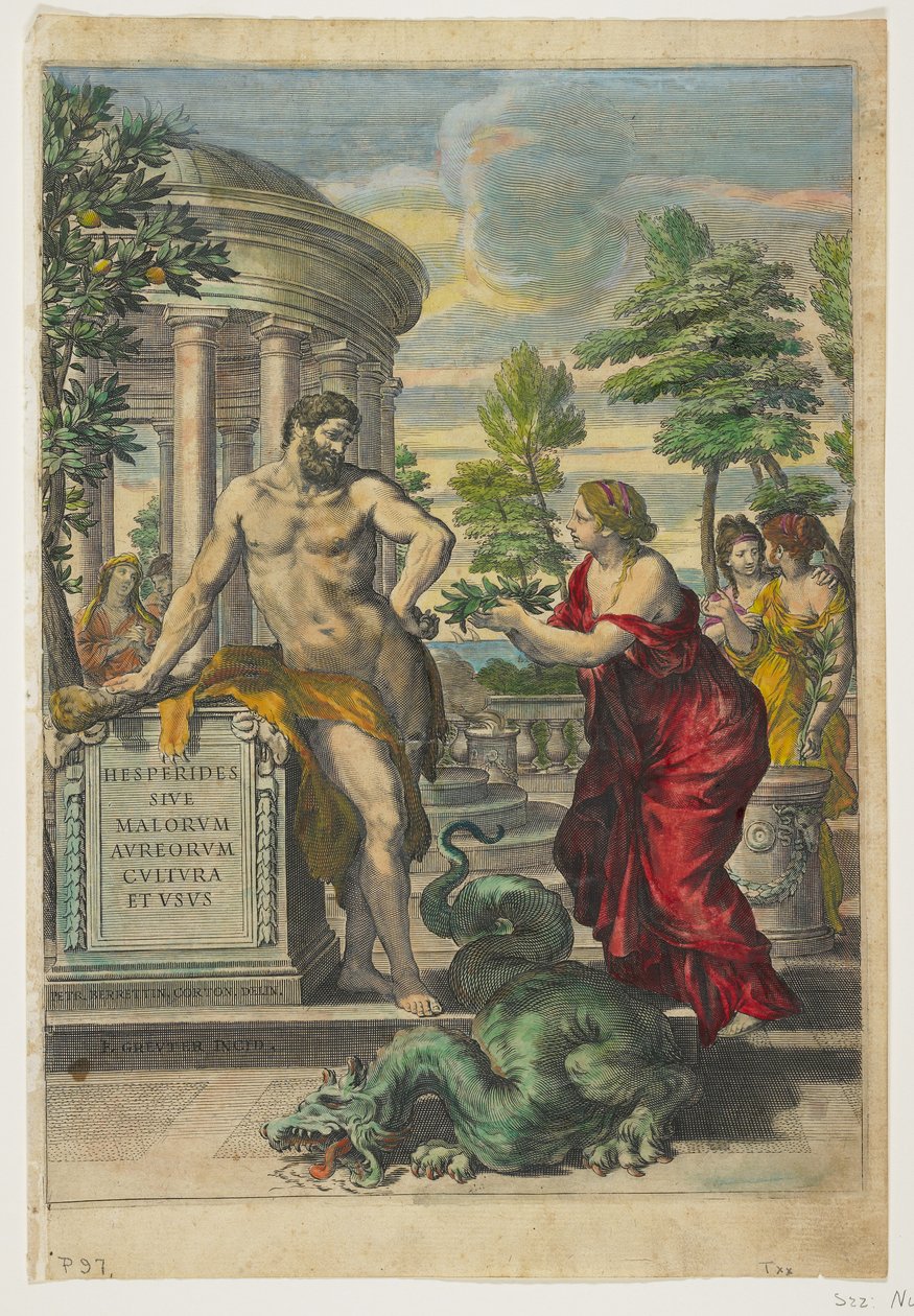 Frontispice et page de titre de Hesperides, 1646 - Giovanni Battista Ferrari