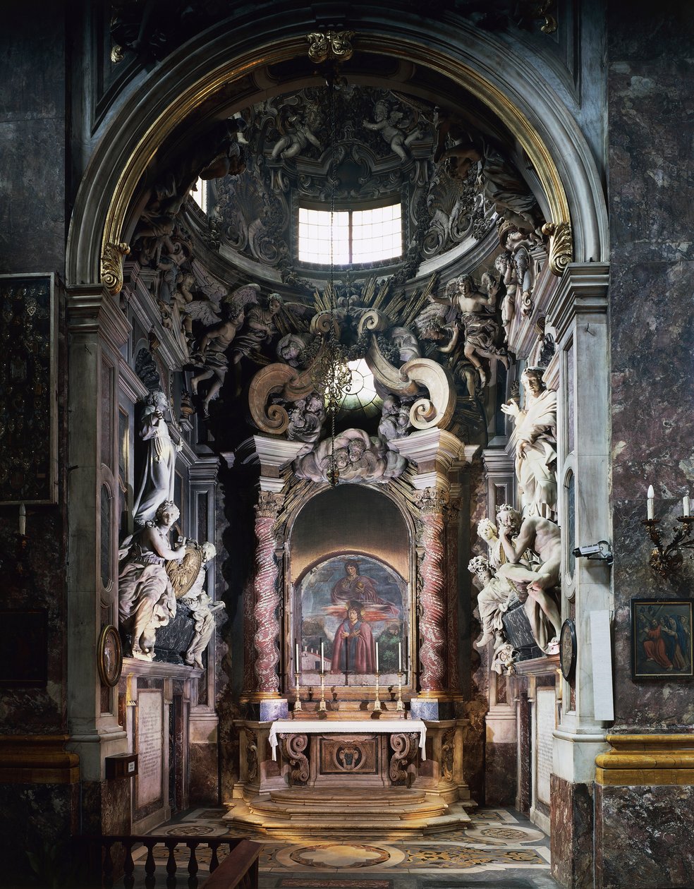 Chapelle Feroni, avec sculptures de Giovanni Battista Foggini (1652-1725), Basilique de la Santissima Annunziata, Florence, Toscane, Italie - Giovanni Battista Foggini