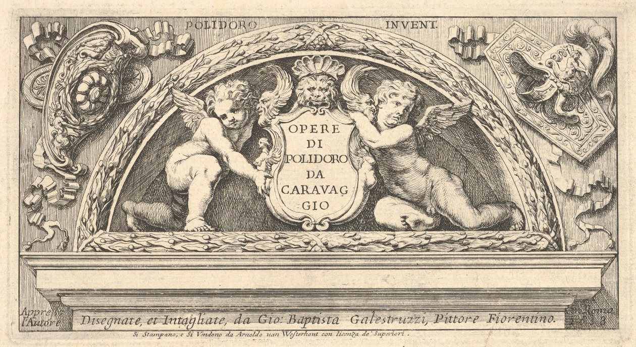 Page de titre de la série de gravures d