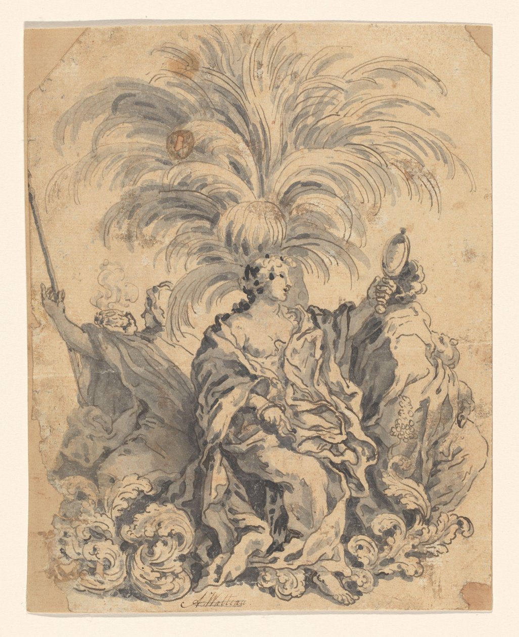 Groupe de sucreries avec Foi, Prudence et Fidélité (?) - Giovanni Battista Lenardi